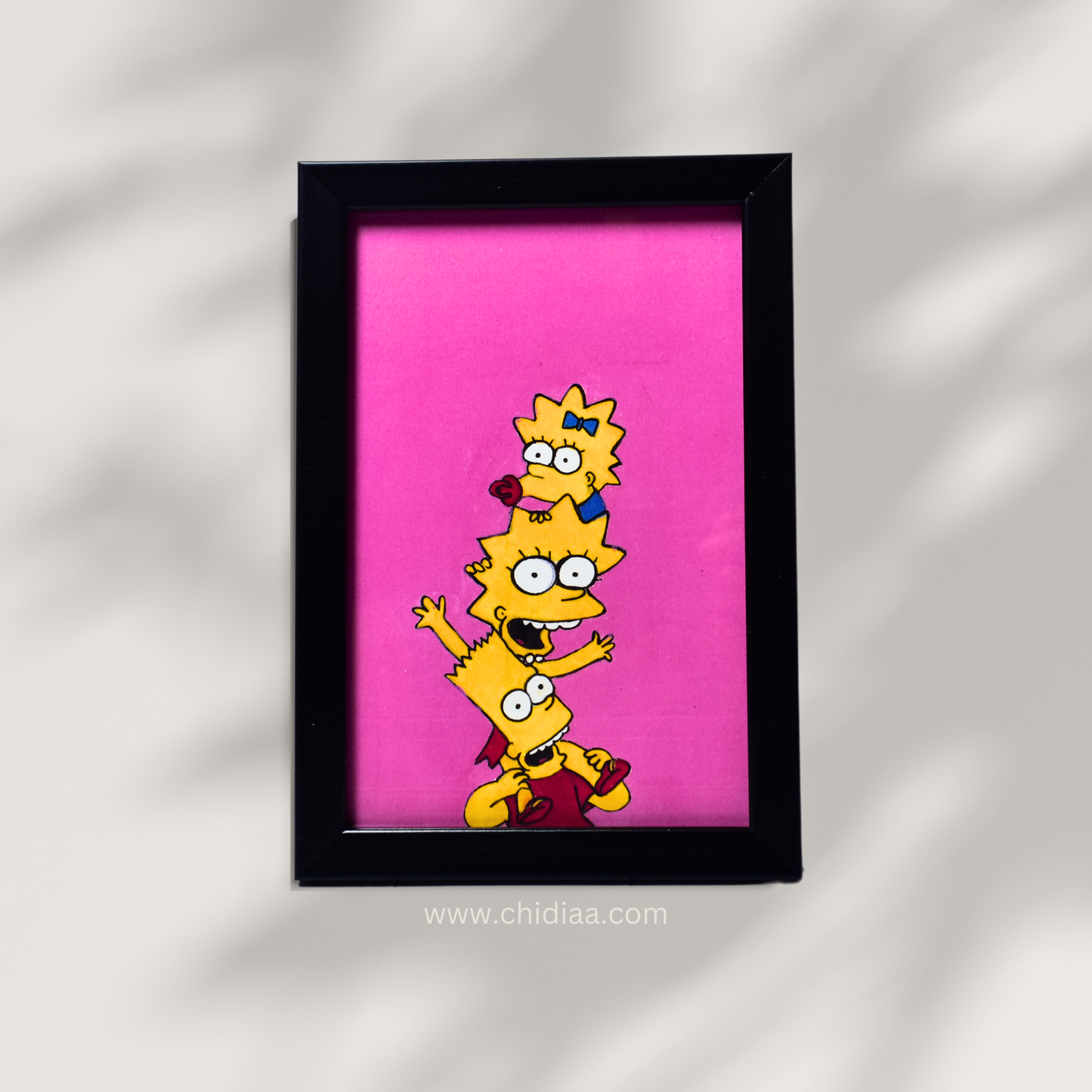 Fun Cartoon Trio - Framed Handmade Painting